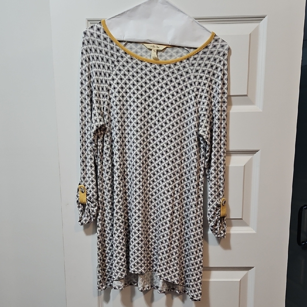 Matilda Jane Cream Asymmetrical 3/4 Sleeve Tunic
